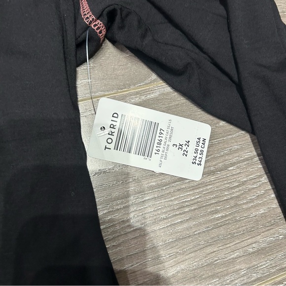 Torrid Galaxy Space Kitty Long Sleeve Sleep Shirt Size 3X NEW - Picture 3 of 6